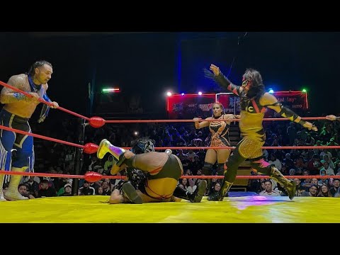 Relevos mixtos Faby Apache, Chris Stone Jr y Airam 🆚 Diosa Nix, Majestic y Star Fire en Arena Neza backdrop