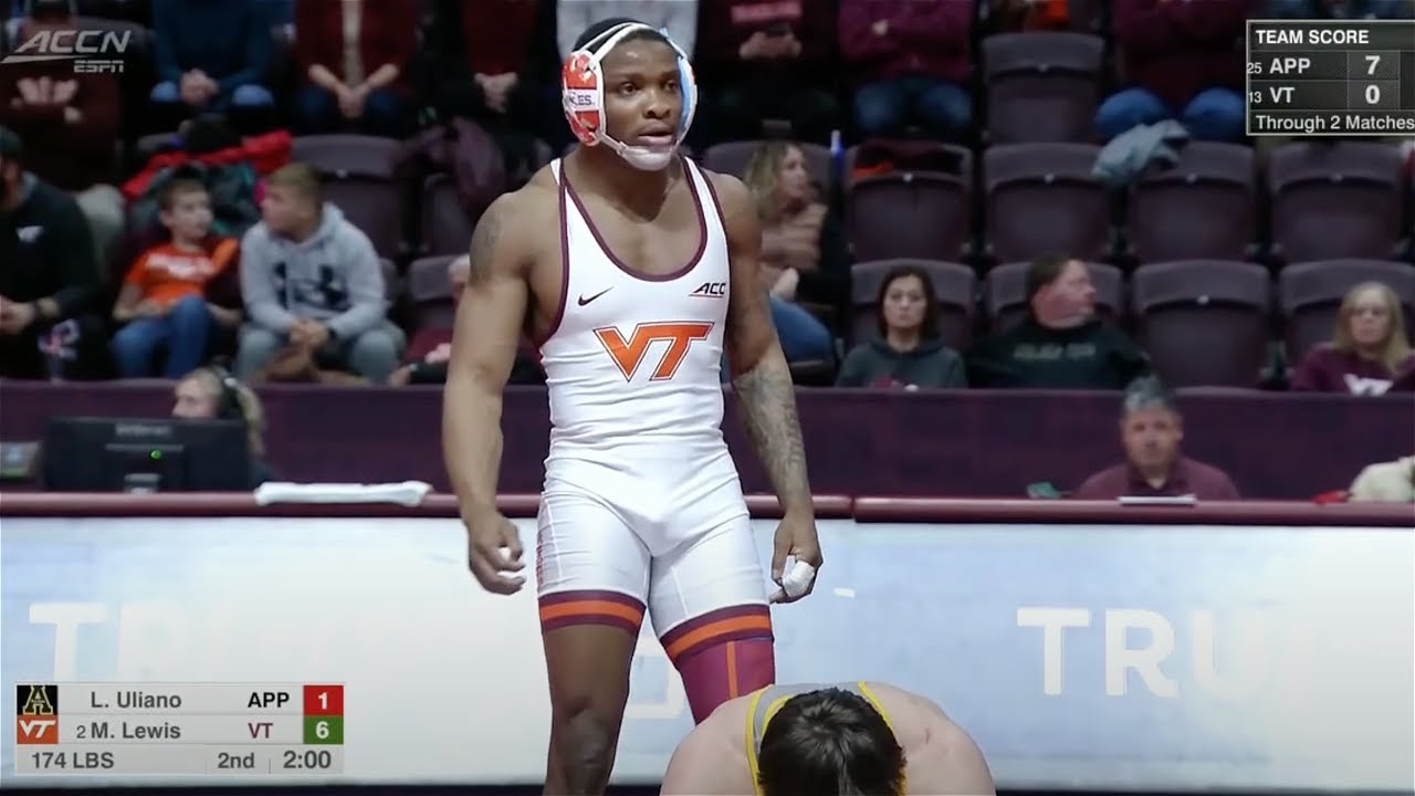 174lbs Mekhi Lewis (Virginia Tech) vs Luke Uliano (Appalachian State)