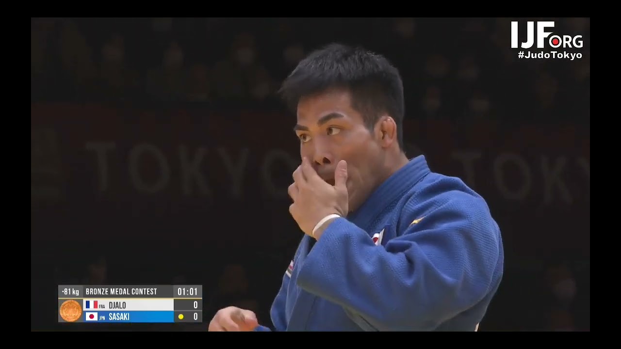 Alpha DJALO π¨π΅ βοΈ Takeshi SASAKI π―π΅,bronze medal contest-81kg. Tokyo Grand Slam 2022 backdrop