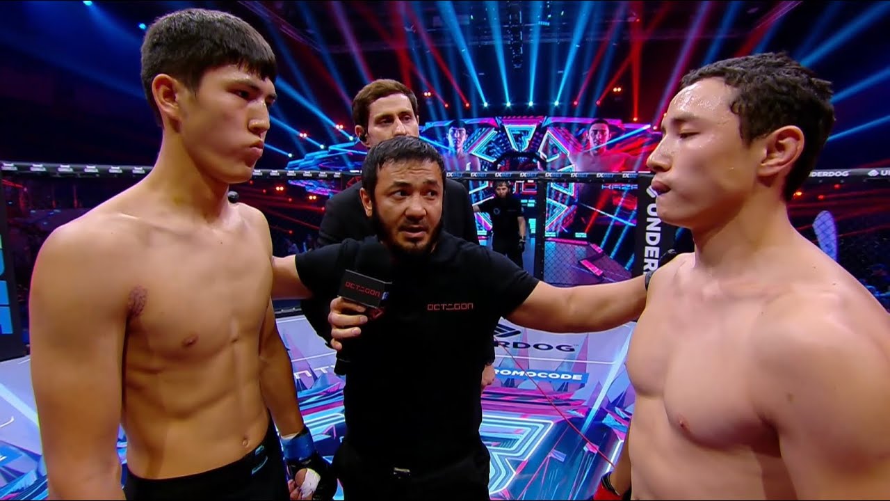 Сокрушил соперника! Арнур Кабдолдаев vs Эльчибек «17 кг» Абдубалиев | OCTAGON 46 background