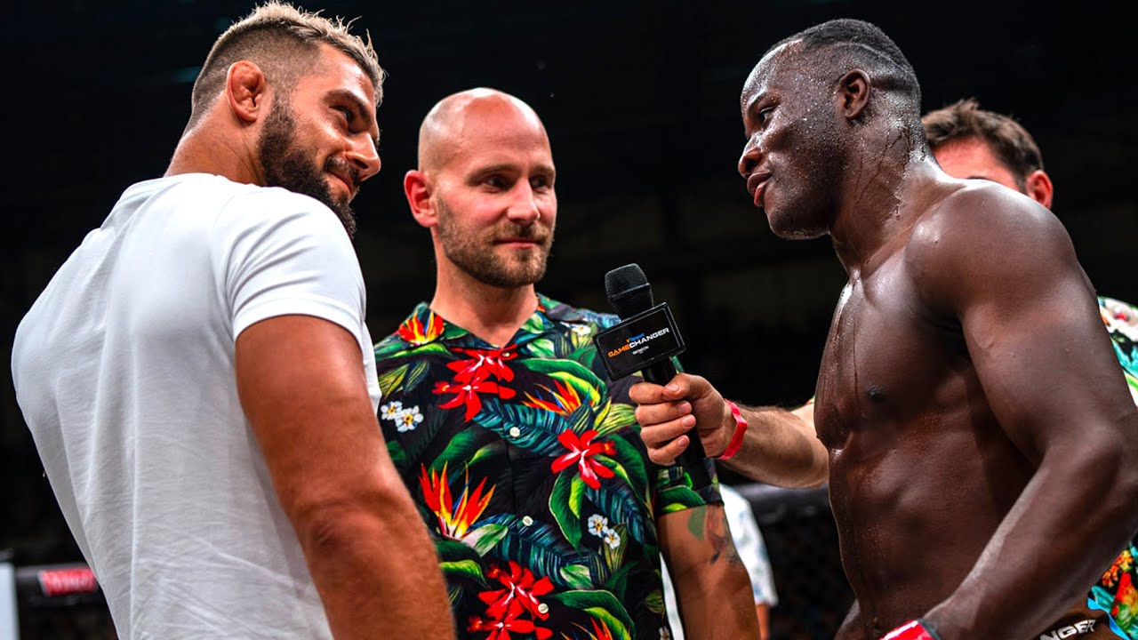 Losene Keita's Post-Fight Interview & Fiery Staredown with Legierski | Tipsport Gamechanger 2