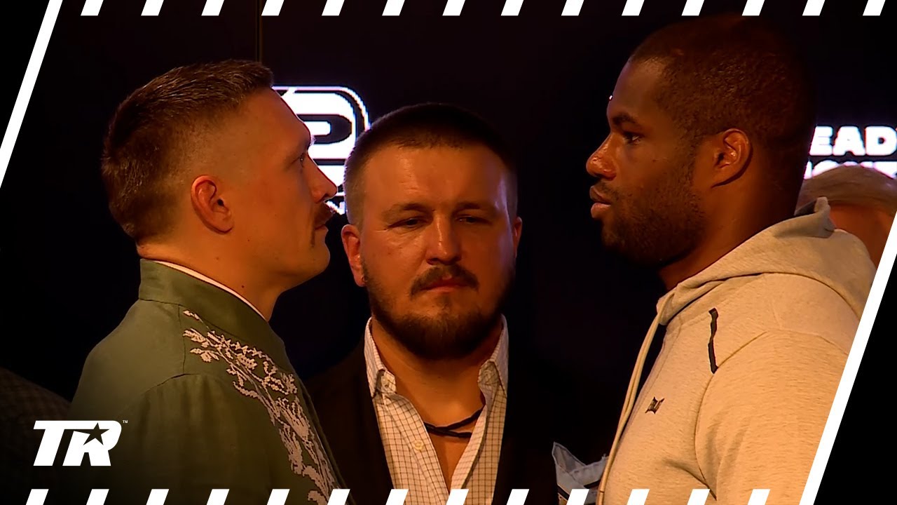 Usyk & Dubois Have 1st Intense Faceoff at Press Conference | #UsykDubois | SAT 5PM ET | ESPN+ background