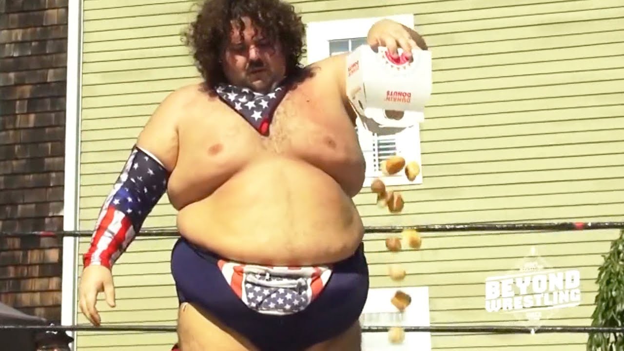 DONUT MATCH: Supercop Dick Justice vs. Puf | Beyond Wrestling #FeastChampionshipWrestling (CHIKARA) background