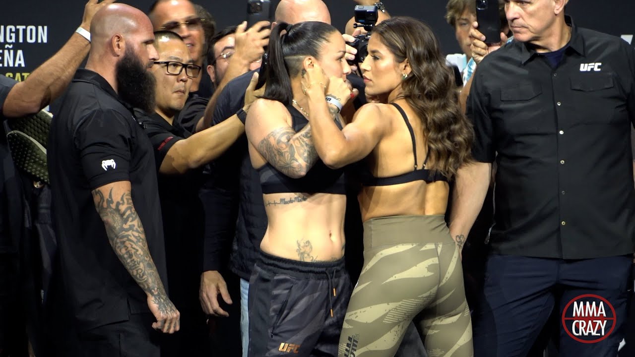 UFC 307: Raquel Pennington vs. Julianna Pena Weigh in Face Off
