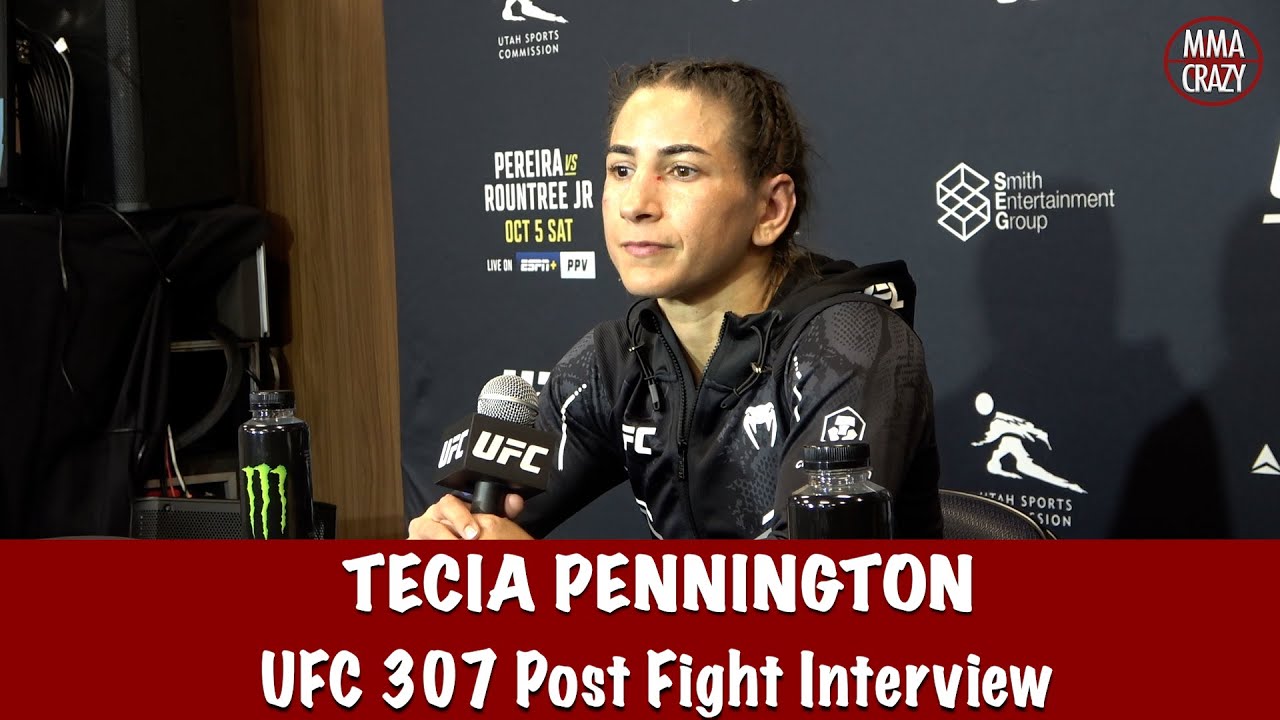 Tecia Pennington Reveals what she told Carla Esparza in cage, tells fans 'Boo Hoo to you' | UFC 307 background