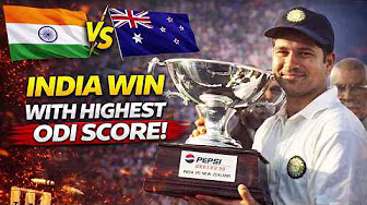 India Win With Highest One Day Score | Sachin Tendulkar Record-Breaking Partnership with Dravid