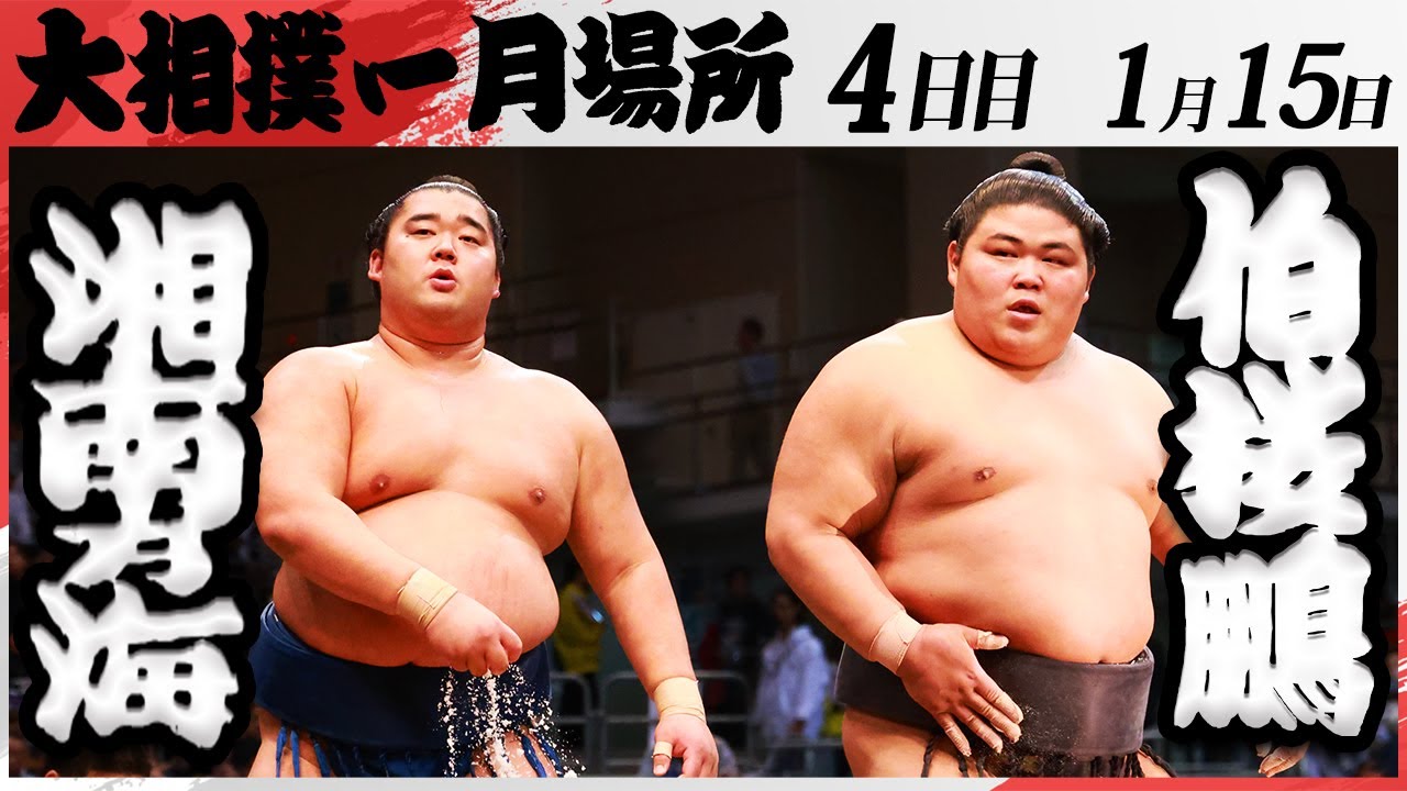 大相撲 湘南乃海ー伯桜鵬<令和7年一月場所・四日目>SUMO background