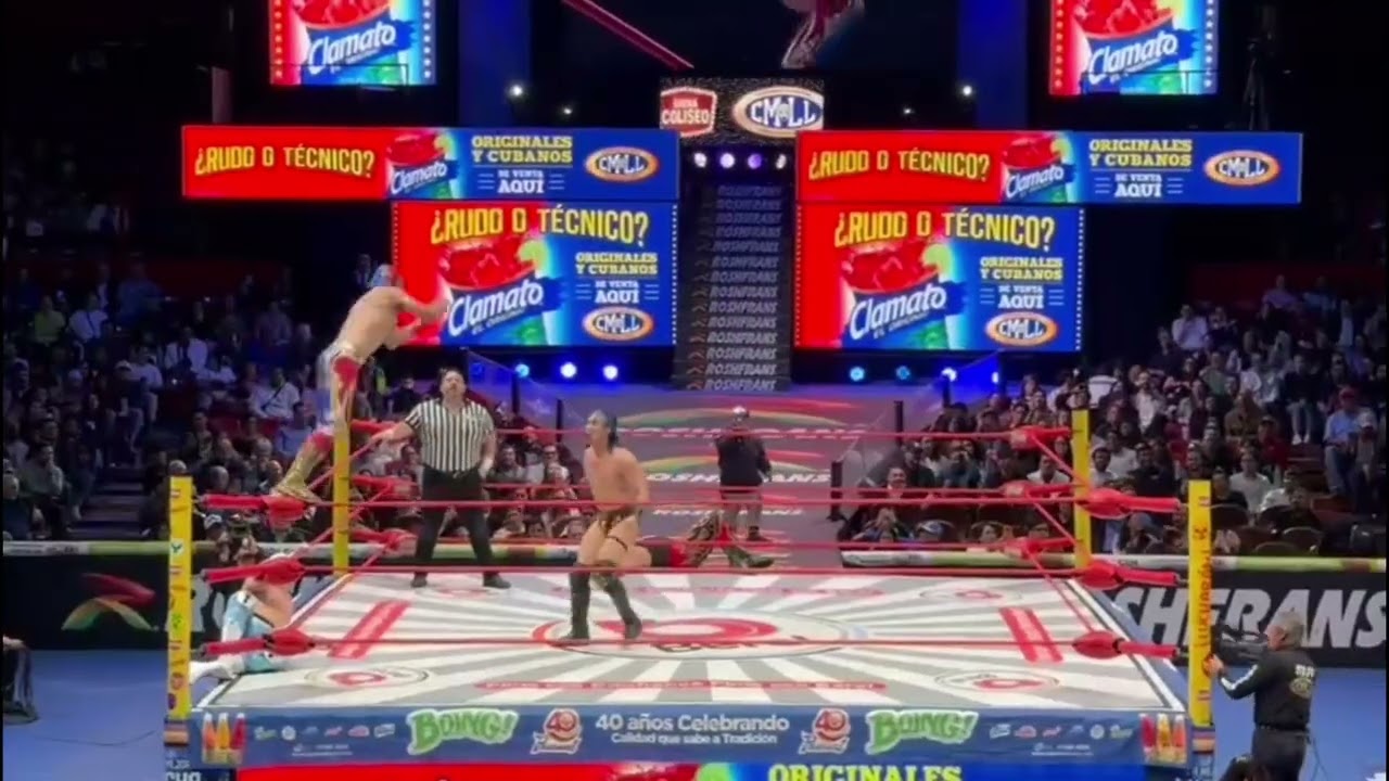 CMLL: Atlantis Jr., Máscara Dorada y Templario 🆚 Ángel de Oro, Averno y Yutani