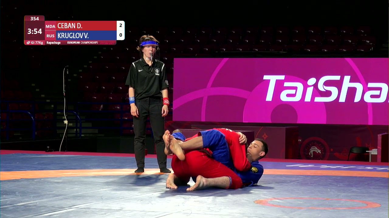 Repechage Men's GP Gi - 77 kg: D. CEBAN (MDA) v. V. KRUGLOV (RUS) background