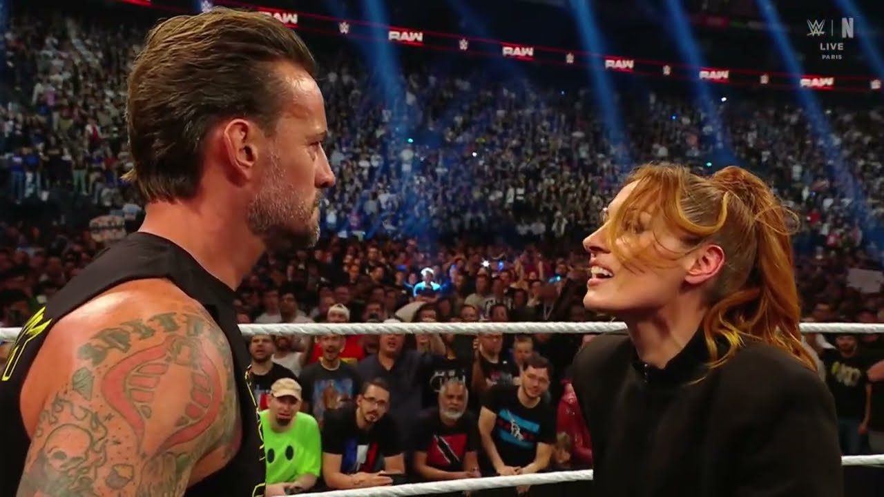 Becky Lynch SLAPS and HUMILIATES CM Punk in Explosive Face-Off | Raw Sep 1, 2025 background