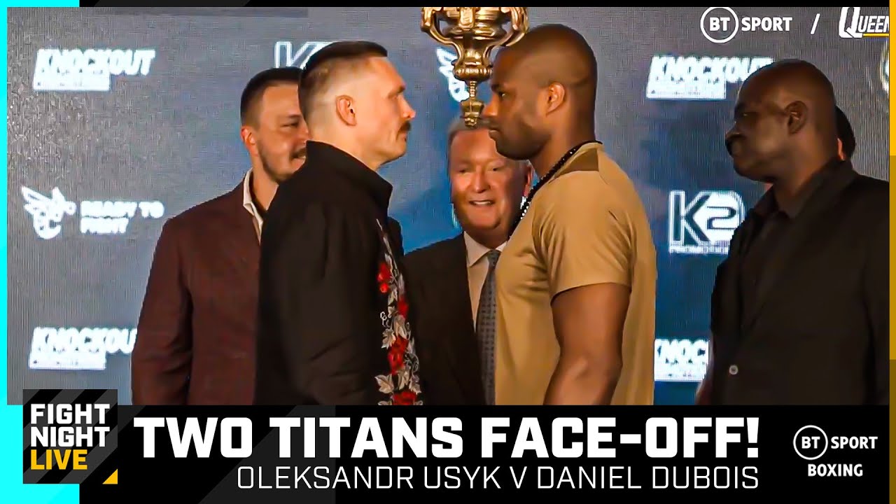 Oleksandr Usyk and Daniel Dubois face-off in London ЁЯеК ЁЯПЖ | #usykdubois Boxing Press Conference background