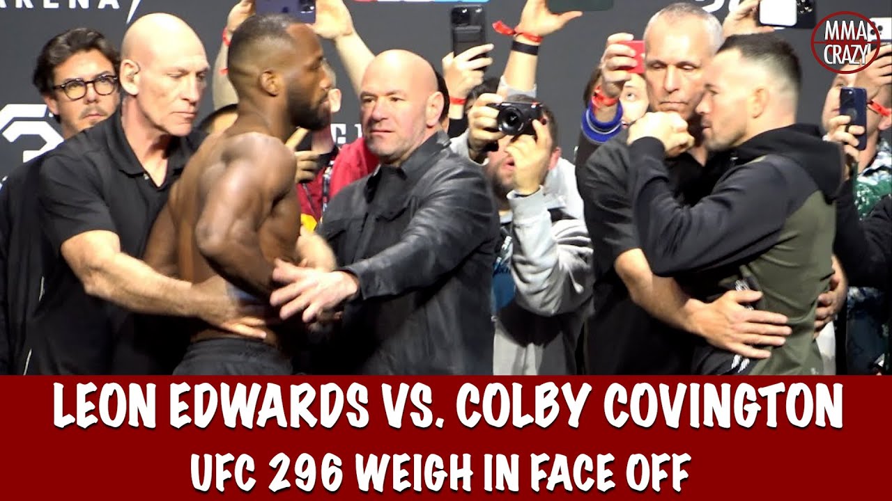 UFC 296: Leon Edwards vs. Colby Covington Weigh in Face Off