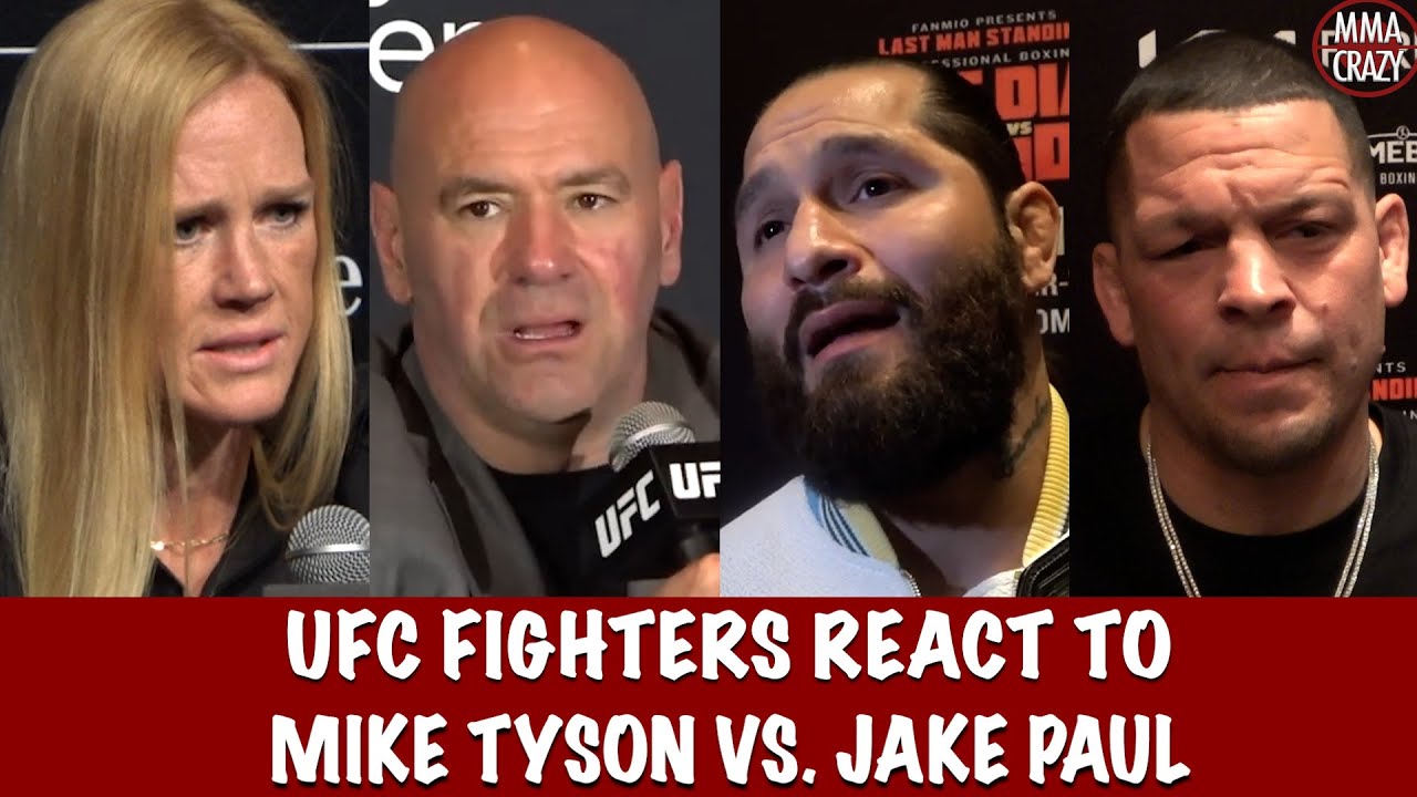 UFC Fighters on Mike Tyson vs. Jake Paul background