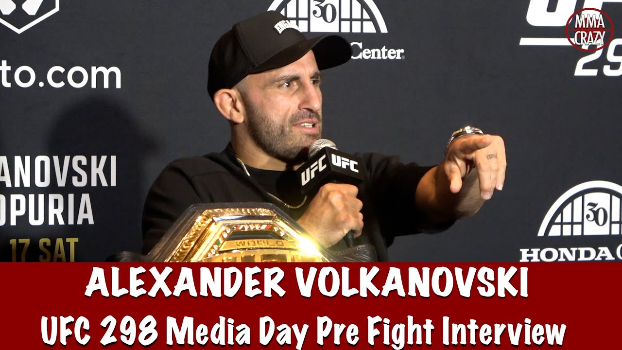 Alexander Volkanovski “You shouldn’t be surprised if I rag doll Ilia Topuria” at UFC 298 background