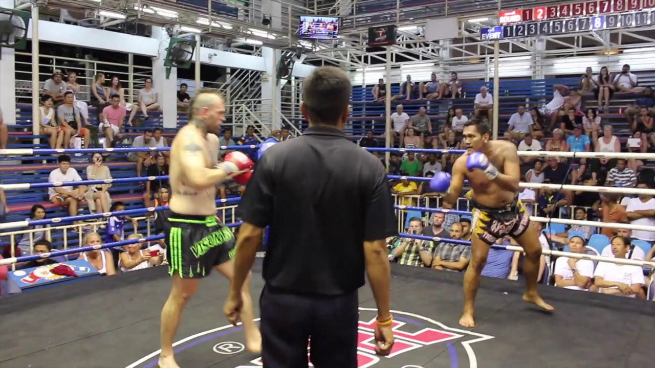 Eric (Sinbi Muay Thai- Red Corner) fights at Bangla Boxing Stadium- 12.03.2017.