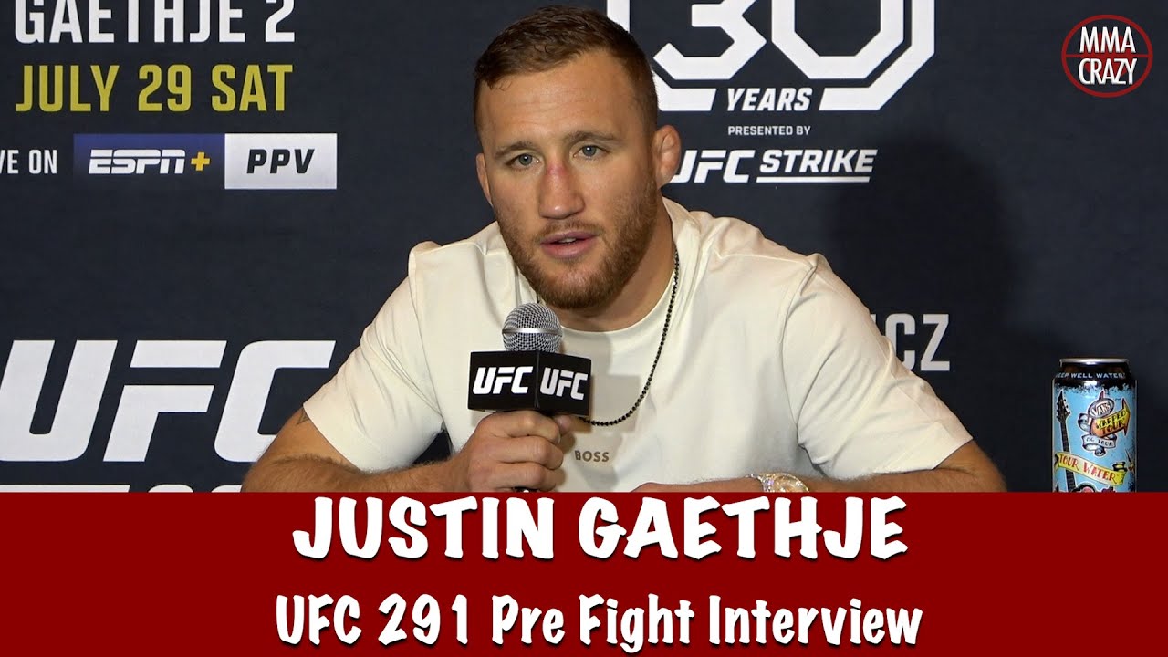 Full Justin Gaethje UFC 291 Pre Fight Press Conference backdrop