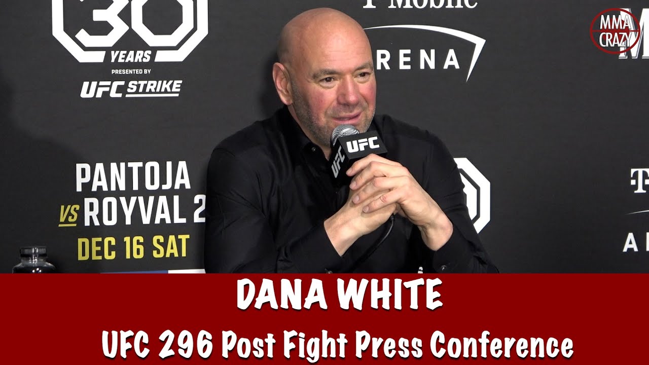 Full UFC 296 Post Fight Press Conference: Dana White background