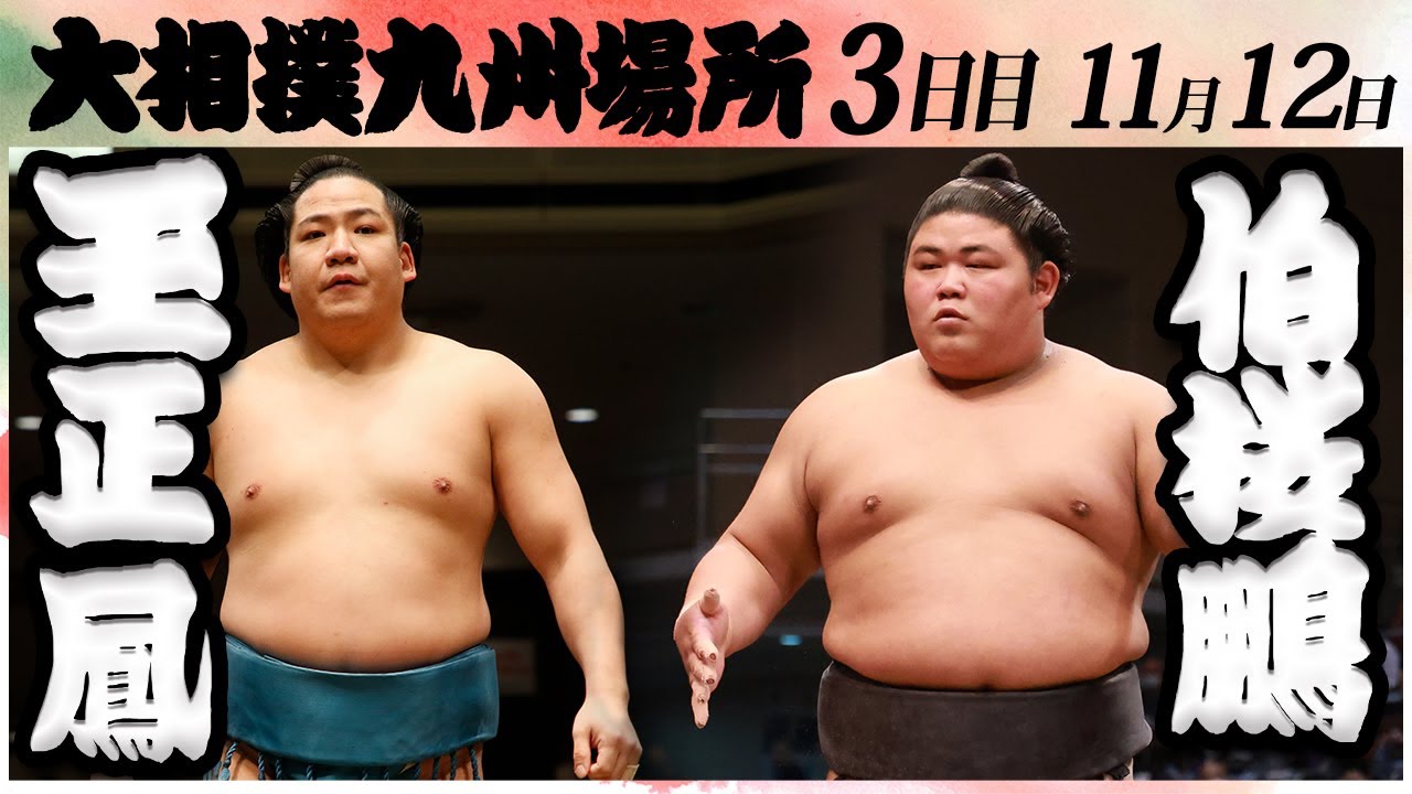 大相撲 玉正鳳ー伯桜鵬 <令和6年九州場所・3日目>SUMO background
