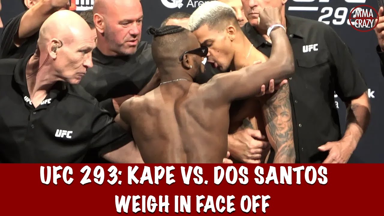 UFC 293: Manel Kape vs. Felipe Dos Santos Weigh in Face Off