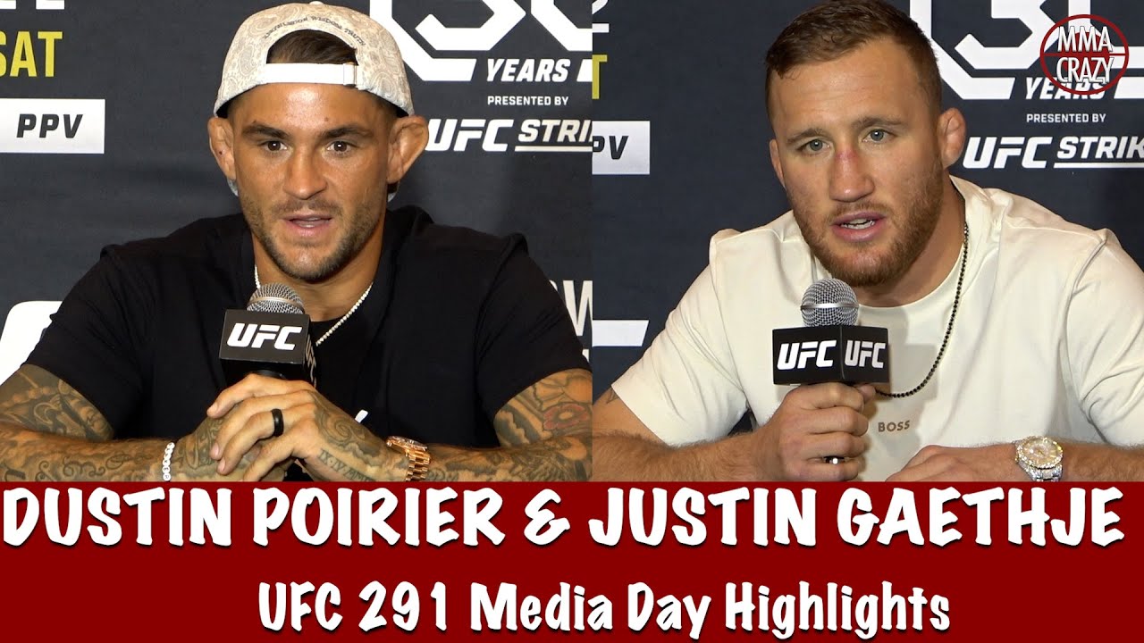 UFC 291: Dustin Poirier & Justin Gaethje 2 Media Day Highlights background