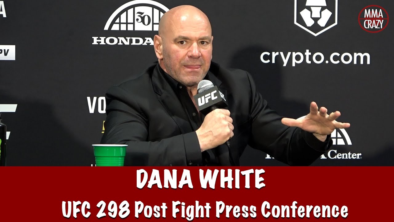UFC 298 Post Fight Press Conference: Dana White background