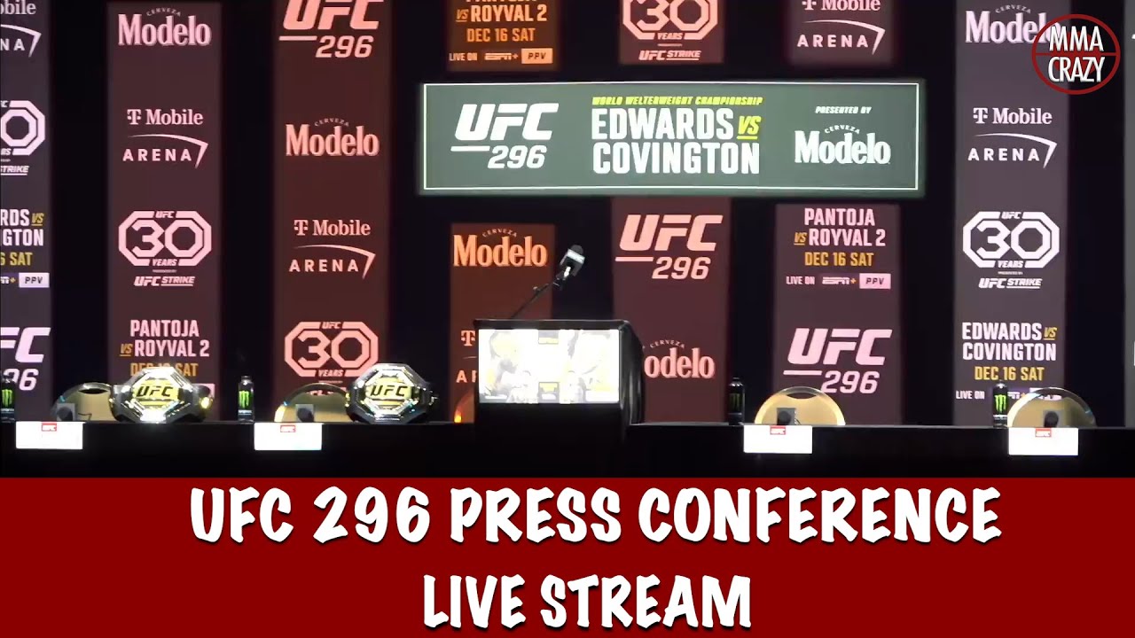 UFC 296: Edwards vs. Covington Pre Fight Press Conference Live Stream background
