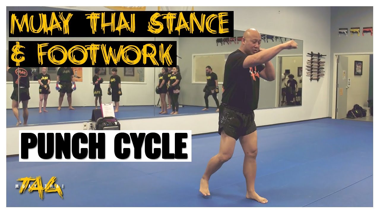 MUAY THAI Stance & Footwork: PUNCH CYCLE with MOVEMENT