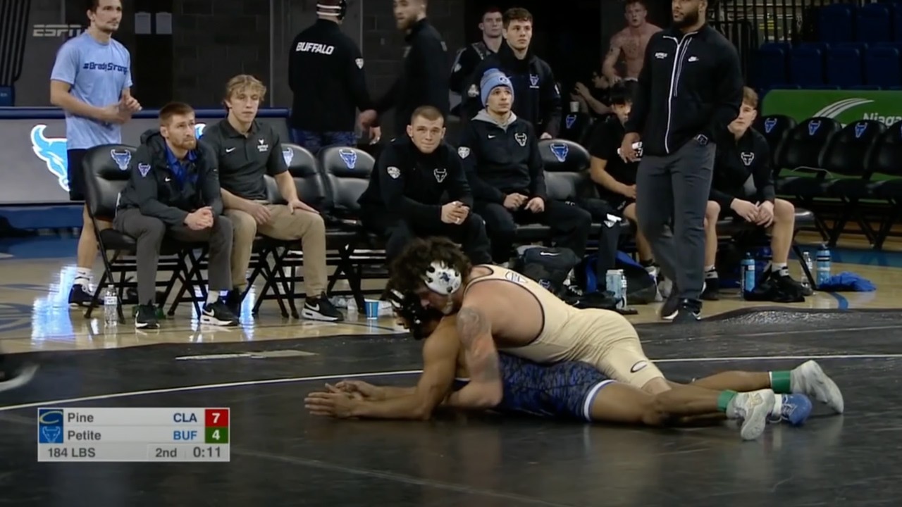 184lbs Cam Pine (Clarion) vs Marcus Petite (Buffalo) background
