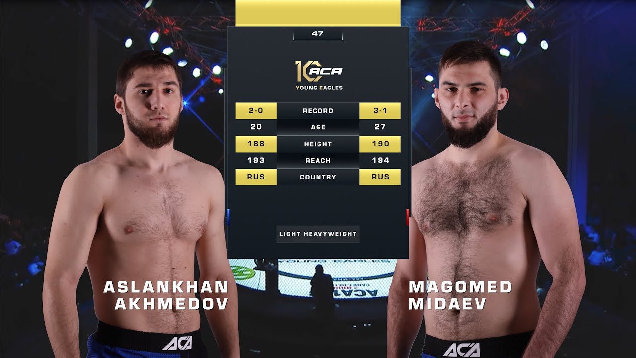Асланхан Ахмедов vs. Магомед Мидаев | Aslankhan Akhmedov vs. Magomed Midaev | ACA YE 47 background