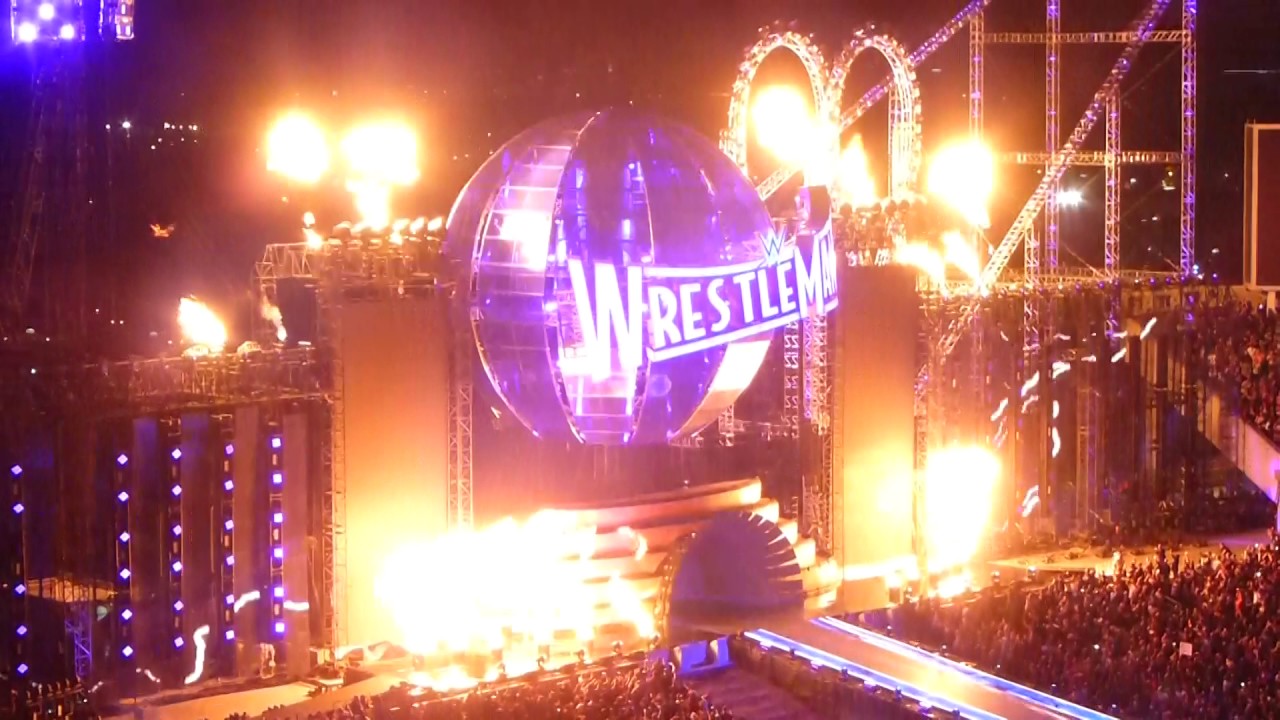 The Undertaker's entrance at Wrestlemania 33 backdrop
