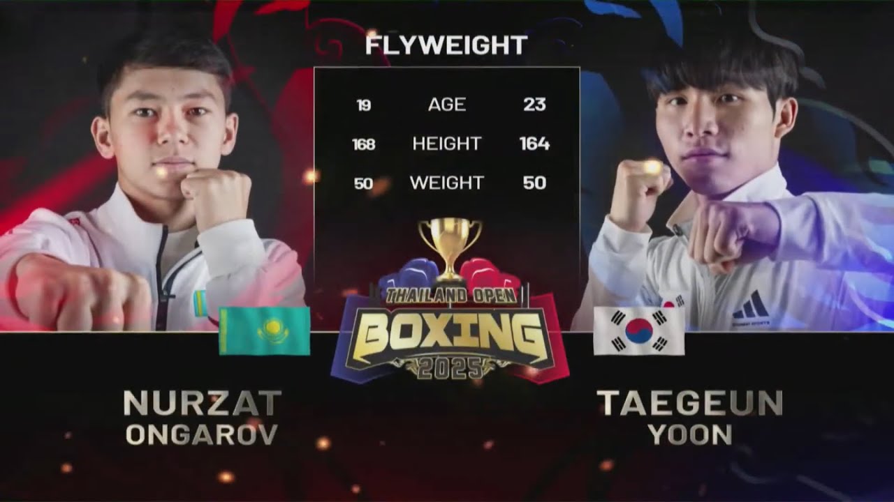 Nurzat Ongarov (KAZ) vs. Yoon Tae-Geun (KOR) Thailand Open 2025 QF's (50kg)
