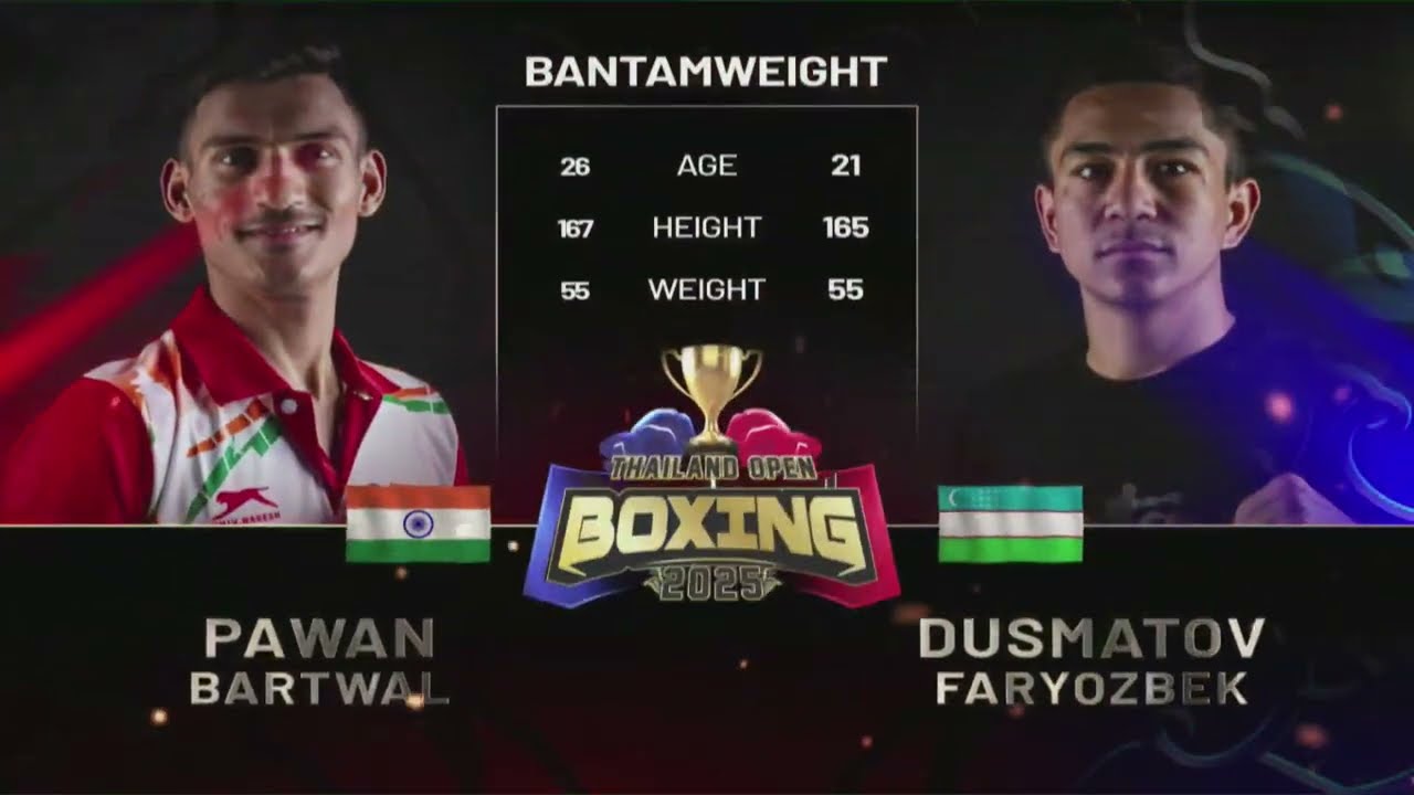 Faryozbek Dusmatov (UZB) vs. Pawan Bartwal (IND) Thailand Open 2025 QF's (55kg)