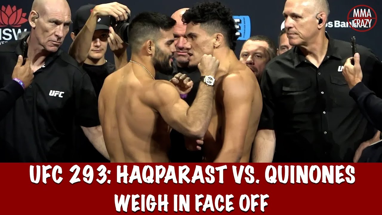 UFC 293: Nasrat Haqparast vs. Landon Quinones Weigh in Face off