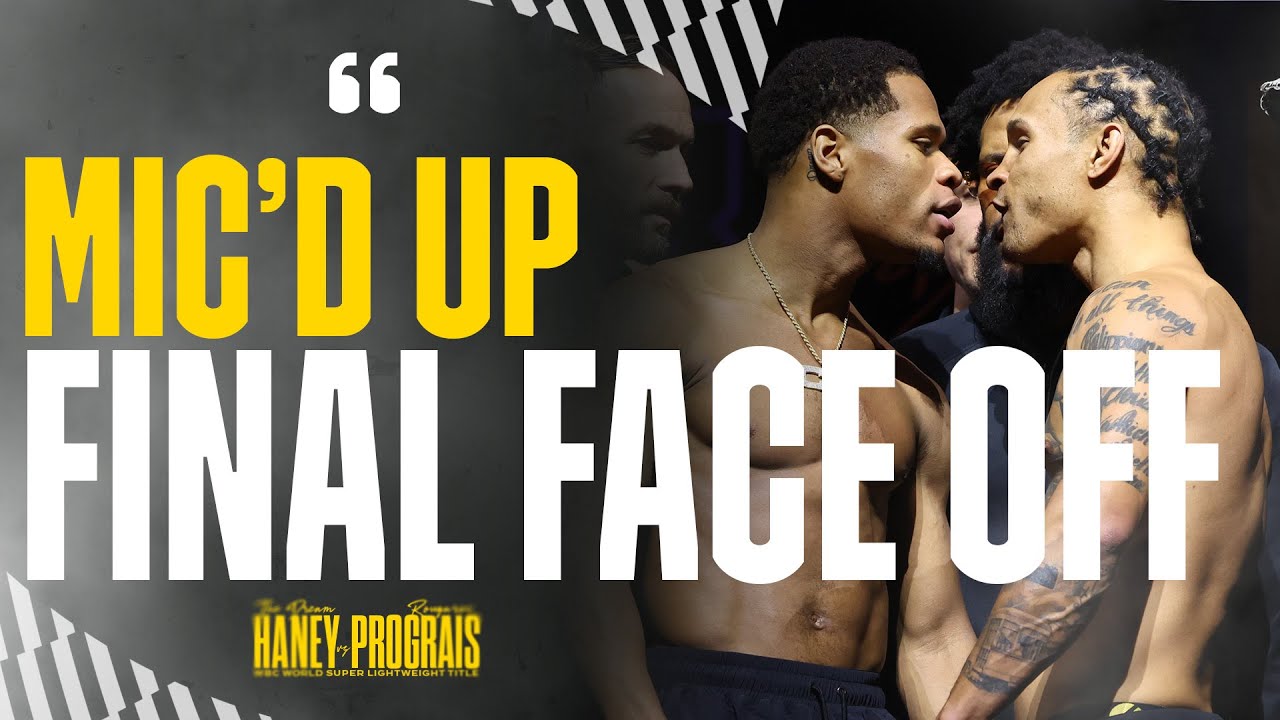 ЁЯСА Final Face Off At Devin Haney Vs Regis Prograis Weigh In ЁЯФК background
