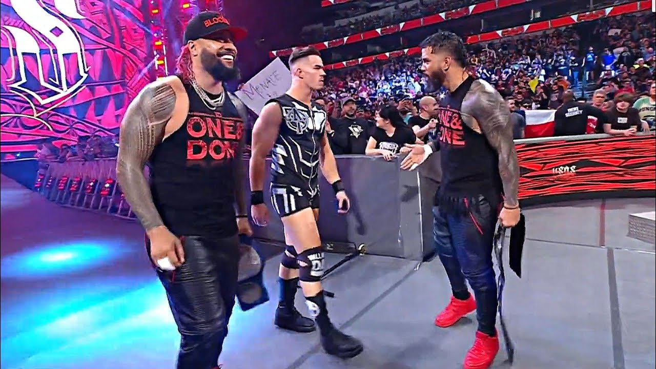 Austin Theory & The Usos Entrances: WWE Raw After WrestleMania 38 background