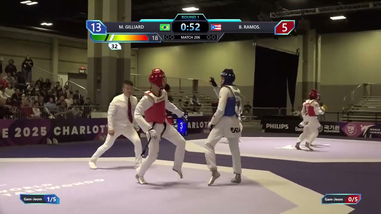 206 Round of 64 M 58kg BRA M GILLIARD PUR B RAMOS PGM background