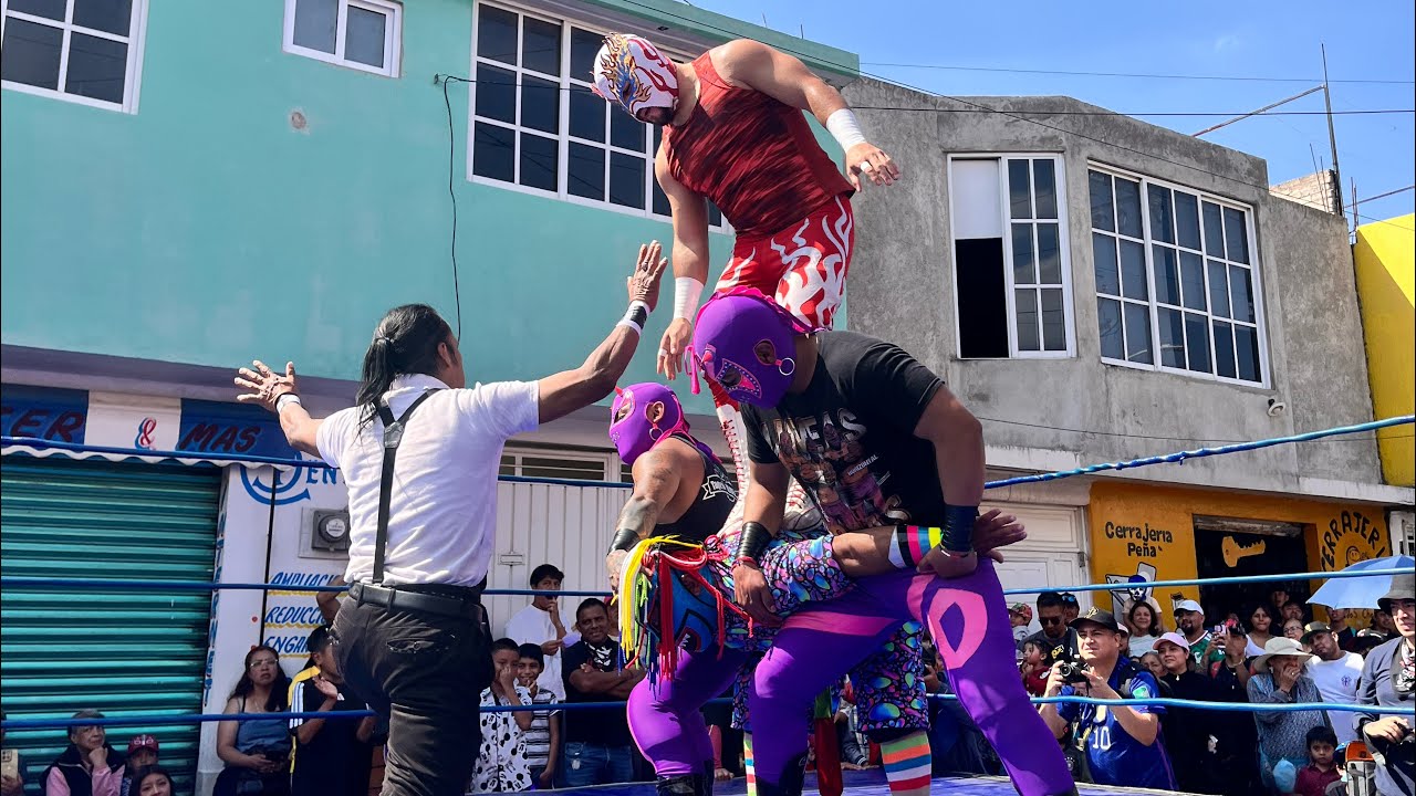 Blue Panther Jr, Cocolores y Golden Power 🆚 Flamita, Vertical y Diagonal 