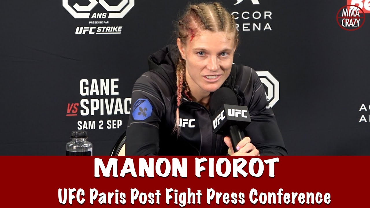 Full Manon Fiorot UFC Paris Post Fight interview background