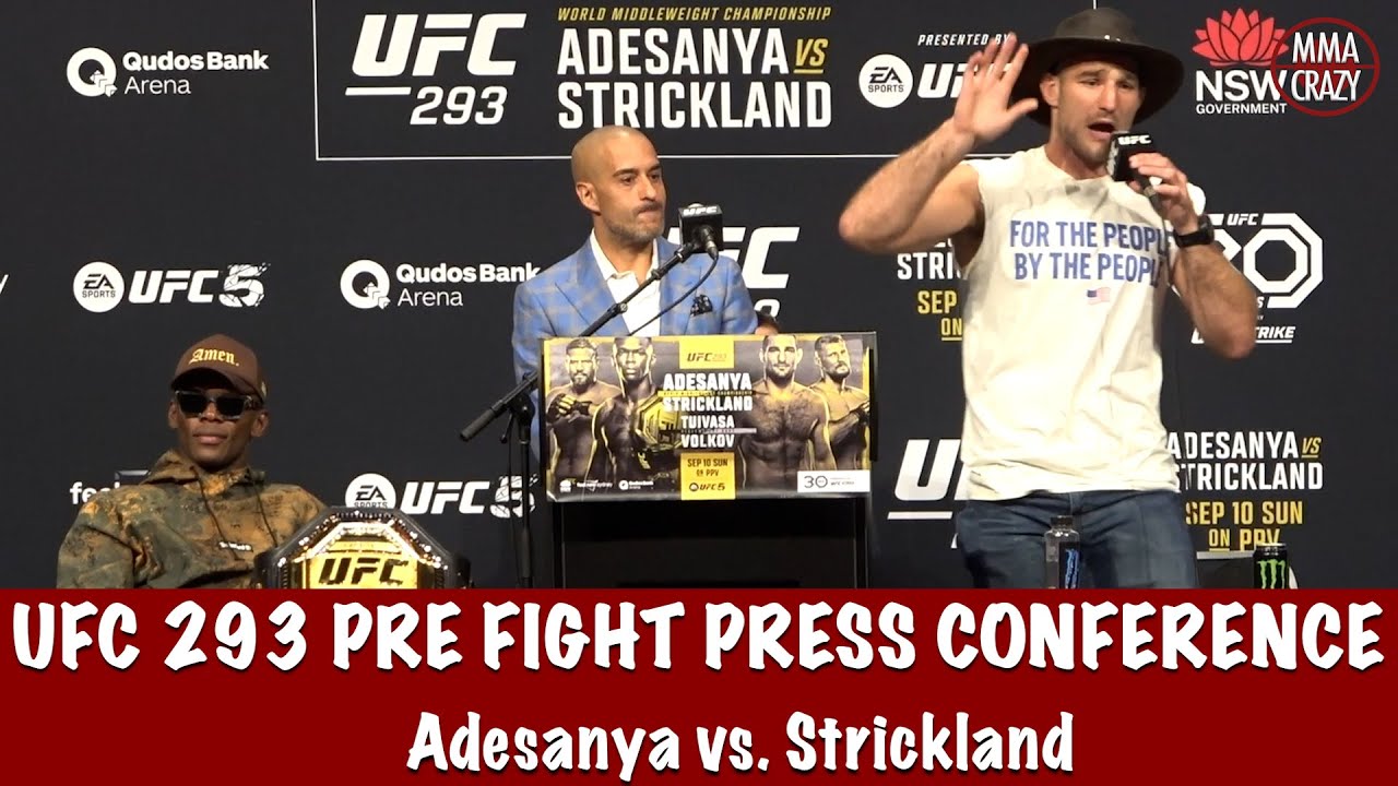 FULL UFC 293: Pre Fight Press Conference Israel Adesanya vs. Sean Strickland background
