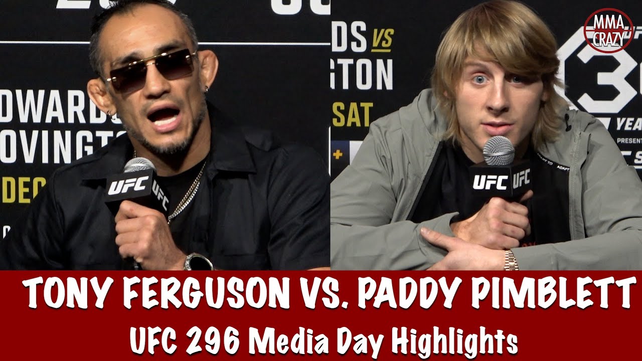 UFC 296: Tony Ferguson & Paddy Pimblett Media Day Highlights