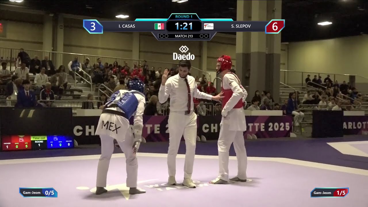 213 Round of 32 M 80kg MEX I CASAS AIN S SLEPOV PGM