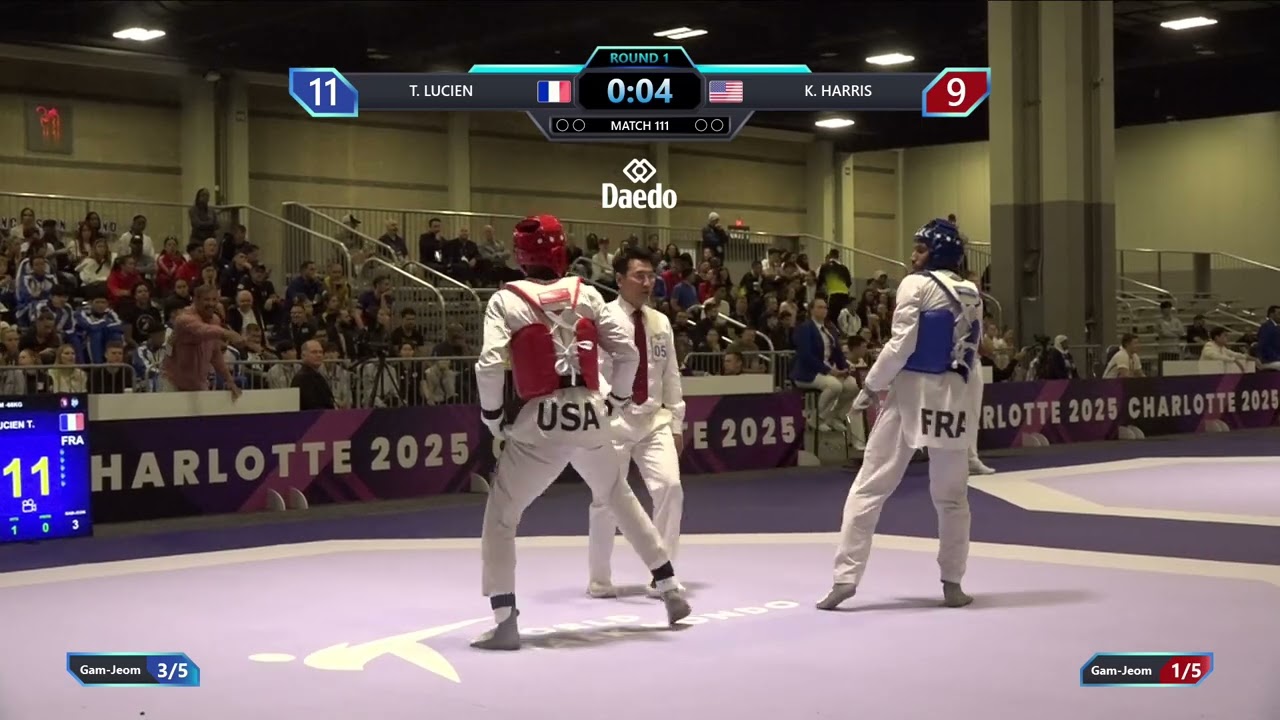 111 Round of 32 M 68kg FRA T LUCIEN USA K HARRIS PGM