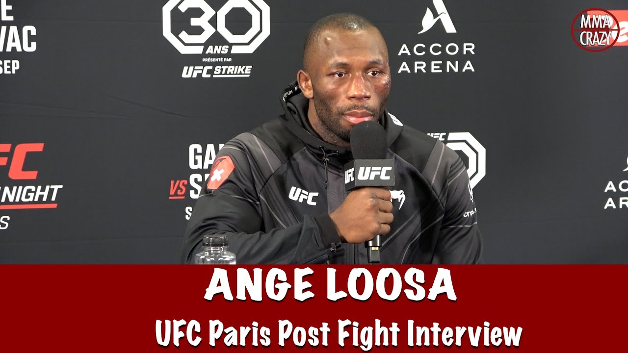 Ange Loosa says Rhys McKee is very tough thought he was gonna finish Rhys McKee in the 2nd UFC Paris background