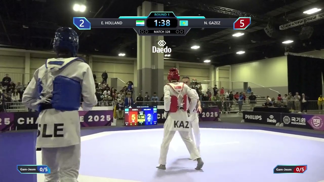 328 Round of 16 M 68kg SLE E HOLLAND KAZ N GAZEZ PGM
