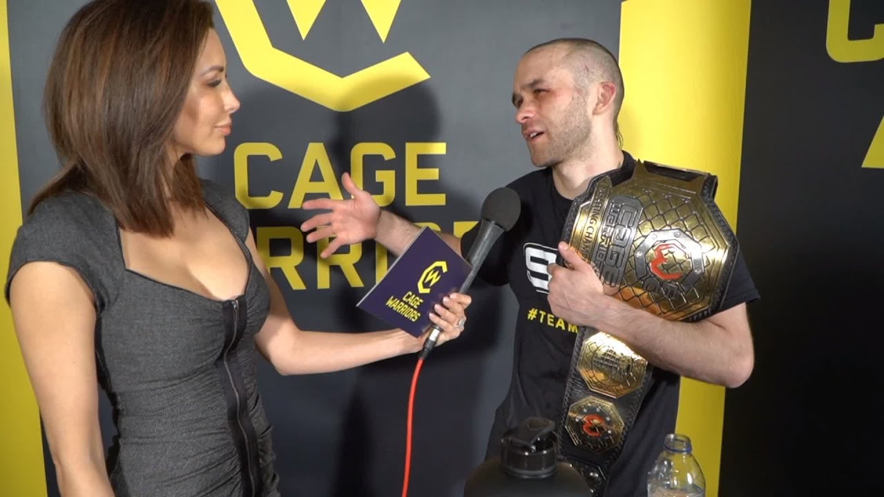 Jack Cartwright post-fight interview at CW112 background