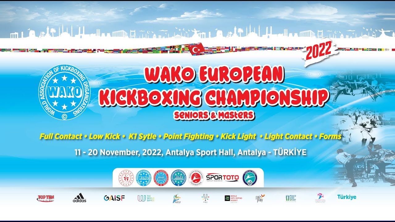 Ring 1 WAKO European Championships 18/11/2022 background
