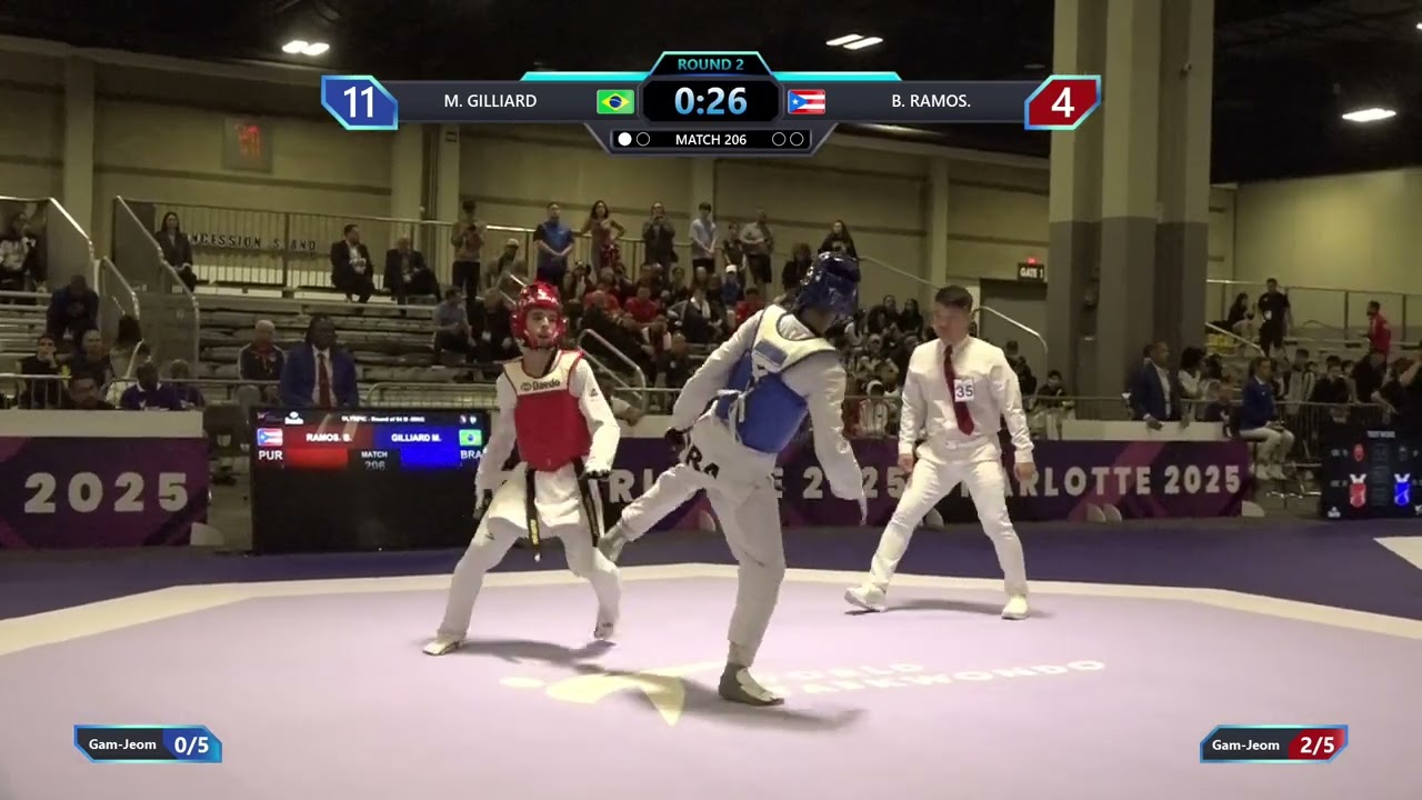 206 Round of 64 M 58kg BRA M GILLIARD PUR B RAMOS PGM