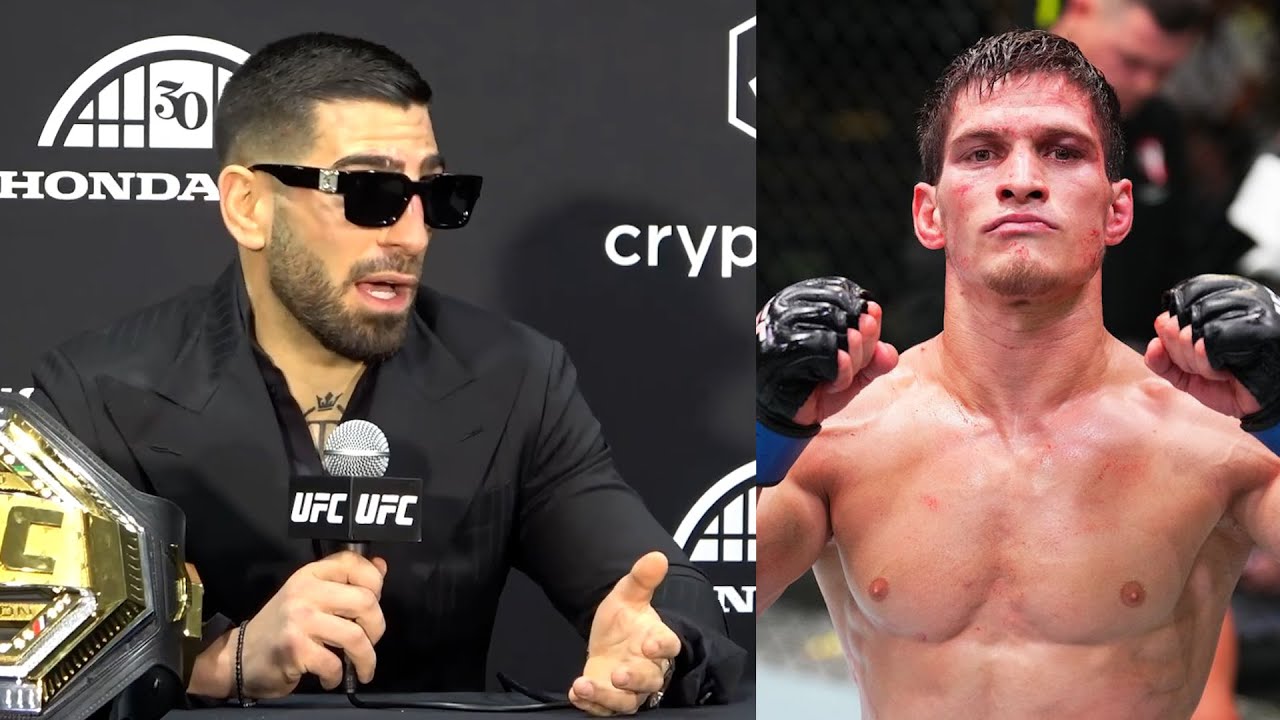 Ilia Topuria blasts Movsar Evloev “Maybe he can fight with his Dad & finish him” background