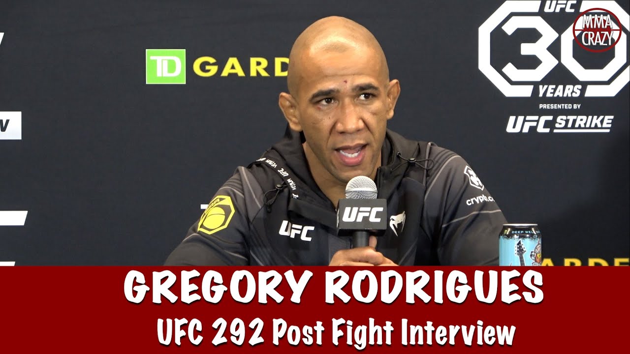 Gregory Rodrigues talks vicious TKO win argues its wasn’t an illegal blow at UFC 292 backdrop