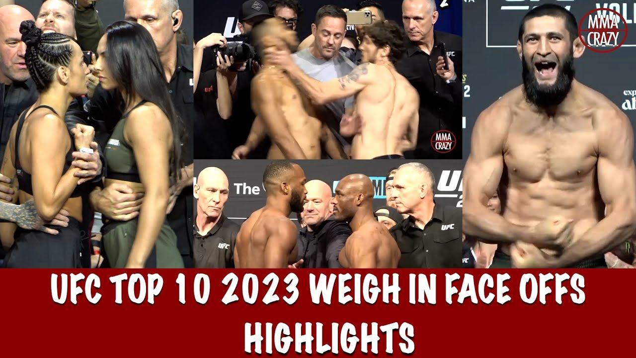 Top 10 UFC Weigh-in Face offs of 2023 background